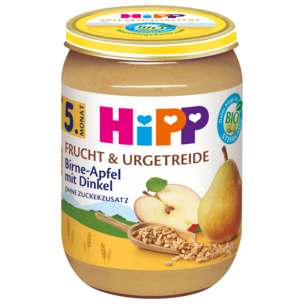 Hipp Frucht & Getreide Bio Birne in Apfel mit Dinkel 190g